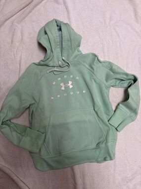 Under Armour Women's Mint Hoodie with Logo - Light Green